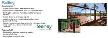 From TimberTech Direct, Radiance Rail with Feeney's Cable Rail, new in 2013.