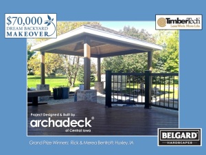 Dream Backyard Makeover.  TimberTech Deck and Open Porch